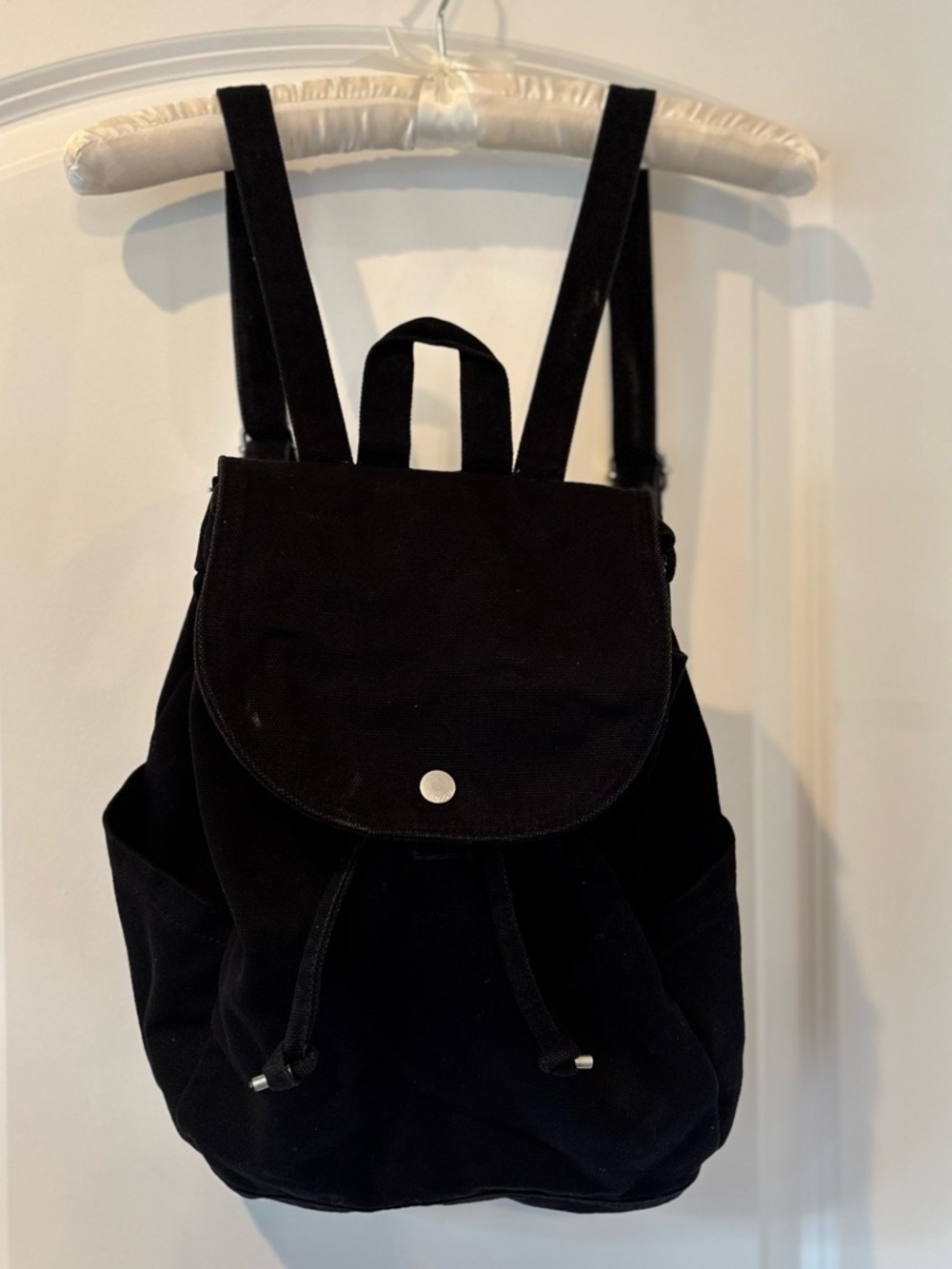 BAGGU Black Canvas Backpack